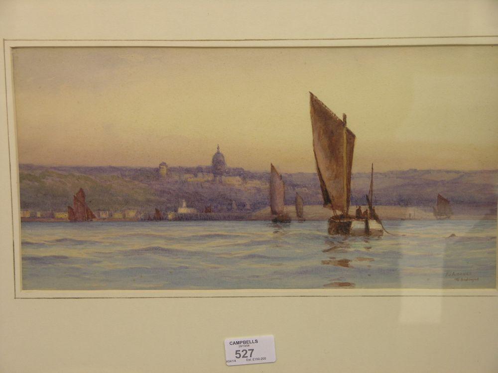 Appraisal: F J Aldridge - watercolour entitled Boulogne x in gilt