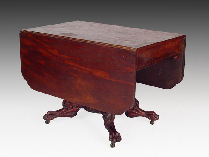 Appraisal: CA FEDERAL PERIOD MAHOGANY DROP LEAF TABLE Measures '' high