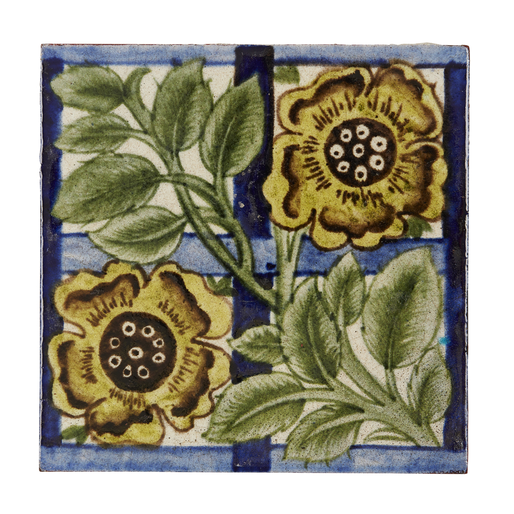 Appraisal: WILLIAM DE MORGAN - 'ROSE TRELLIS' PATTERN TILE S S