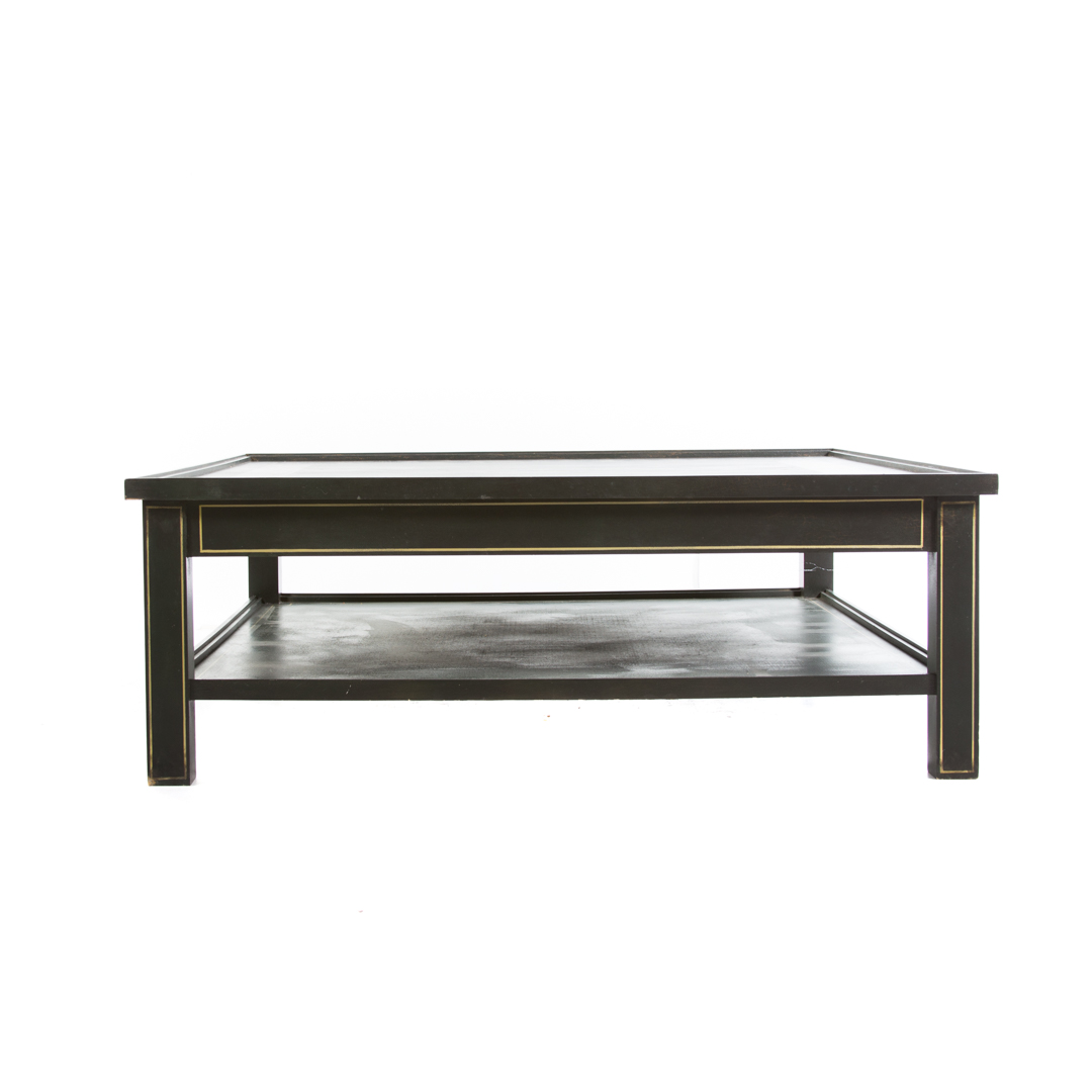 Appraisal: Contemporary painted coffee table th century x in square top