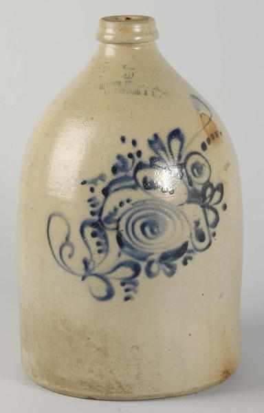 Appraisal: Stoneware Gallon Handled Jug Description Marked Haxston Fort Edward N