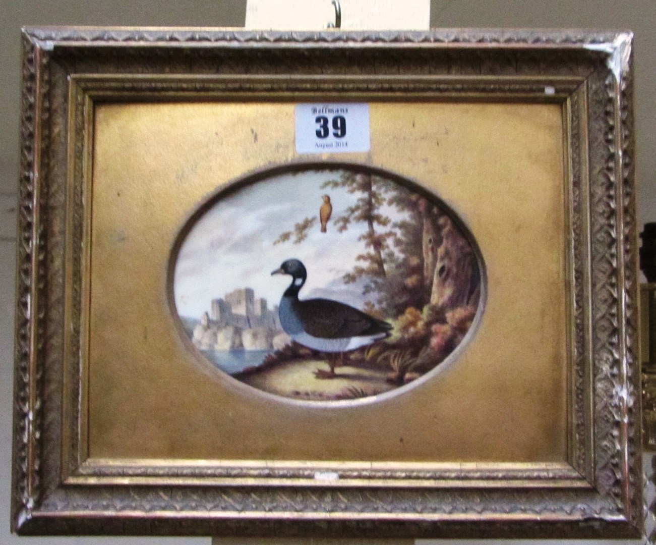 Appraisal: An English porcelain panel painted with a titled study of