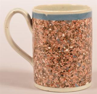 Appraisal: Inlaid Agate Mocha Decorated China Mug - h