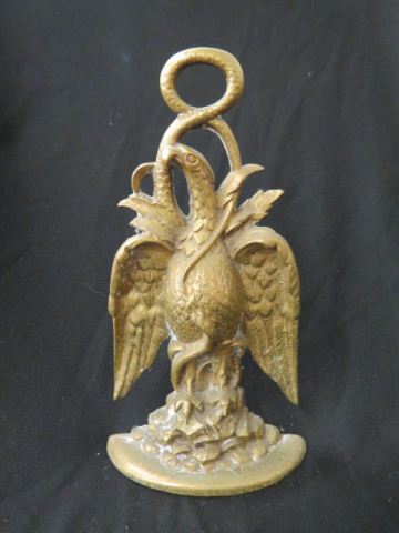 Appraisal: Brass Figural Doorstop of Bird tall