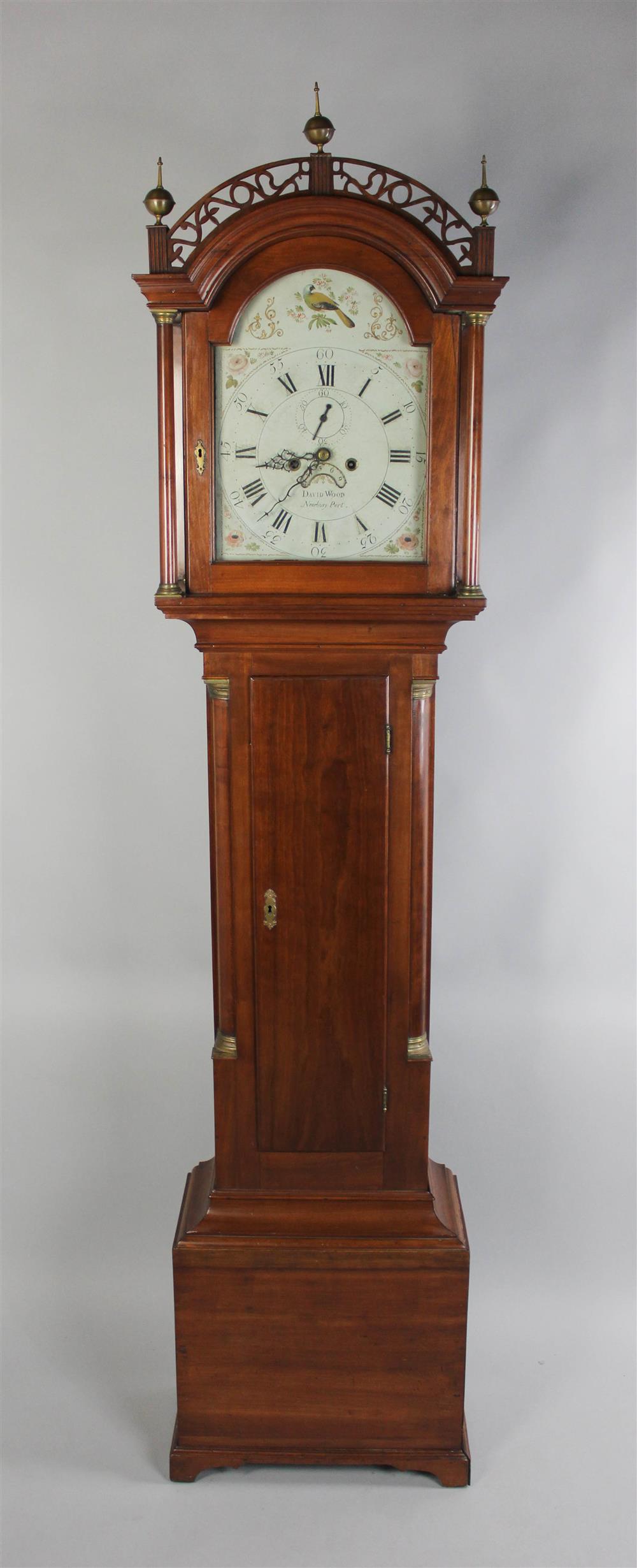 Appraisal: FEDERAL CHERRYWOOD TALL CASE CLOCK DAVID WOOD NEWBURY PORT MA