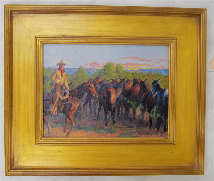 Appraisal: BUCKEYE BLAKE OIL ON CANVAS Montana born Titled Big Country