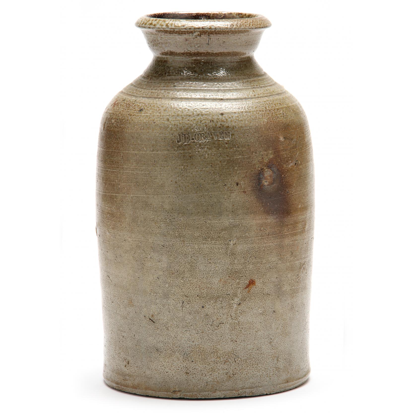 Appraisal: J D Craven Gallon Canning Jar Randolph Moore Co NC