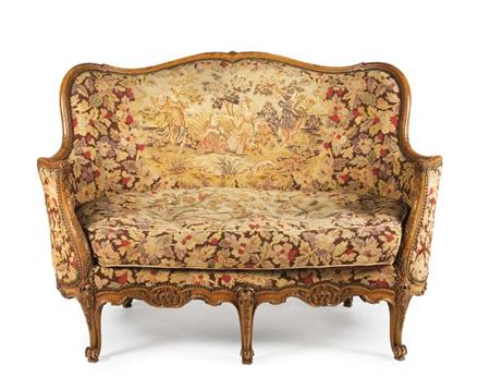 Appraisal: Louis XV Style Carved Fruitwood Canape Estimate -