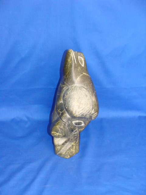 Appraisal: ALLIE APPAQAQ Inuit - A marbled soapstone sculpture of two