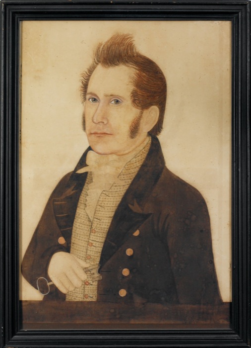 Appraisal: MR WILSON NEW HAMPSHIRE PORTRAIT OF A MAN WITH KEY