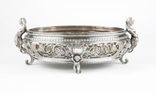 Appraisal: A silvered bronze centerpiece Late th early th century apparently