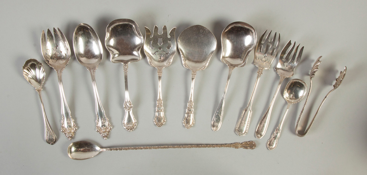 Appraisal: Various Sterling Silver Flatware total pieces Various serving pieces pieces