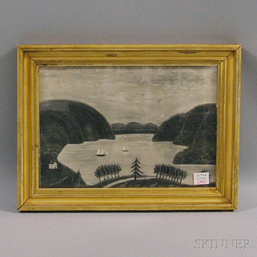 Appraisal: Hudson River School th Century High Lands Hudson River Unsigned