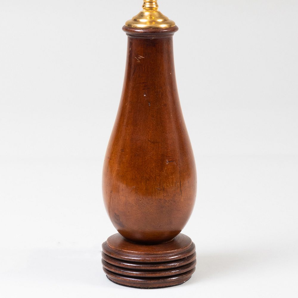 Appraisal: Small Mahogany Table Lamp x in diam Property from the