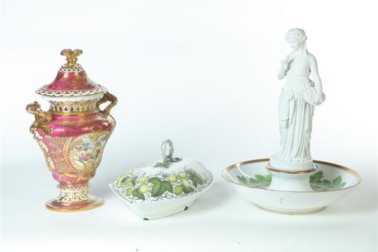 Appraisal: THREE PIECES OF PORCELAIN Nineteenth century A Barr Flight Barr