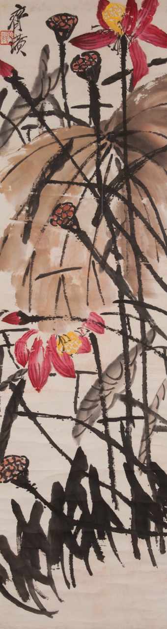 Appraisal: Chinese School th century Lotus Pond ink on rice paper