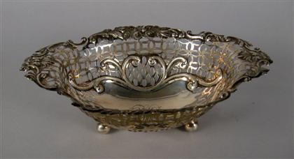 Appraisal: English sterling silver bowl levi salamon birmingham Of oval form