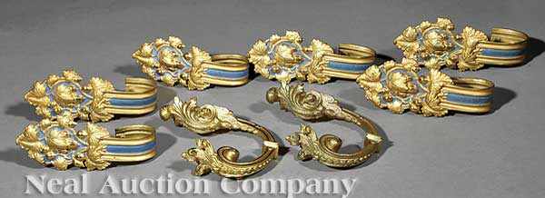 Appraisal: A Group of Eight Antique Curtain Tiebacks comprising a set