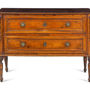 Appraisal: An Italian Provincial Fruitwood Commode th Century Height x width