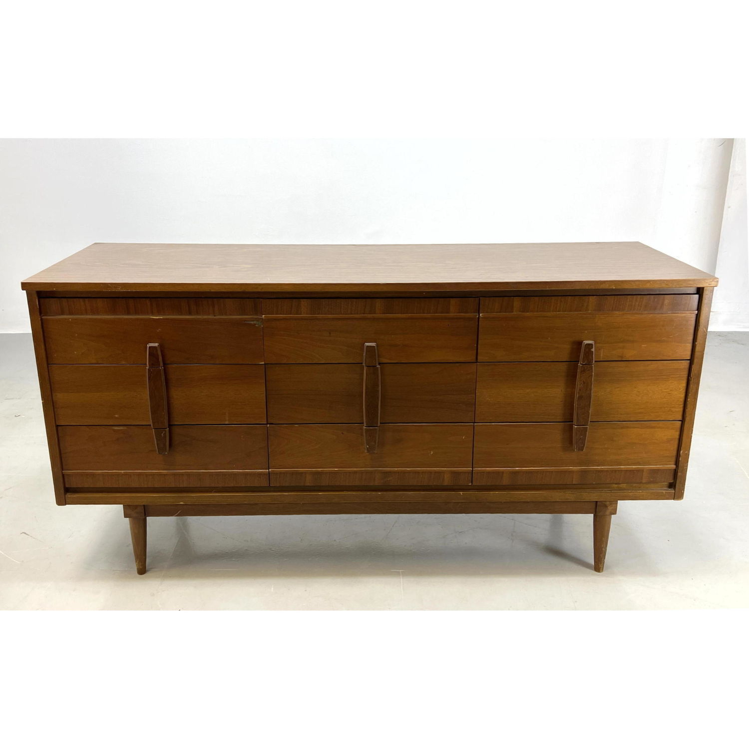 Appraisal: American Modern low chest dresser with formica top Dimensions H