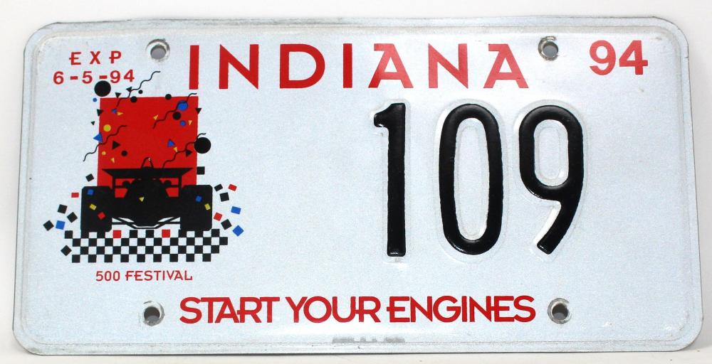 Appraisal: INDY FESTIVAL LICENSE PLATE Indy Festival License Plate Indy Festival