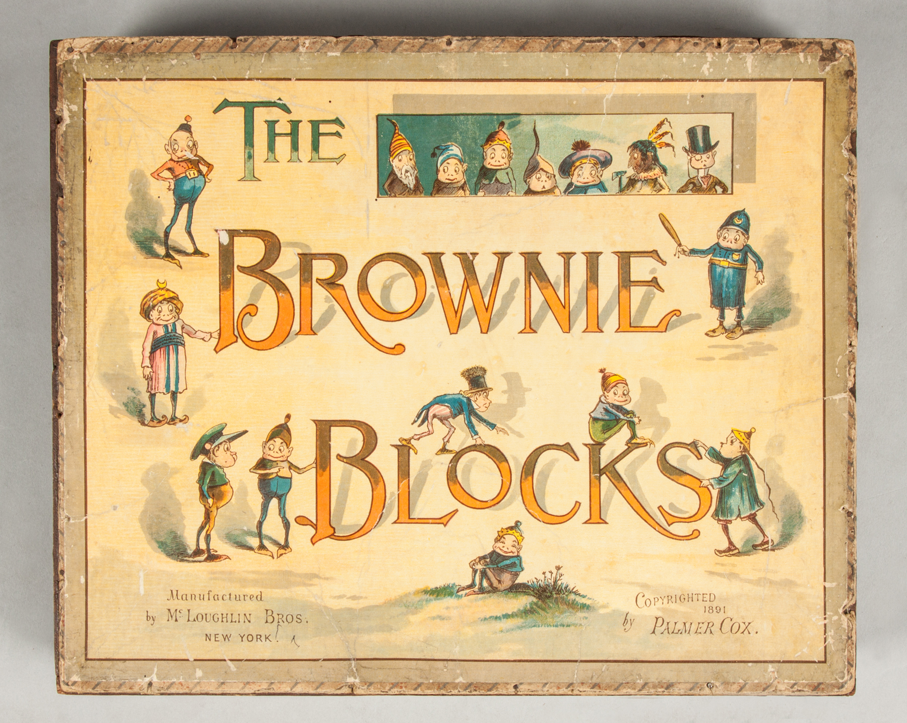 Appraisal: Palmer Cox Lithograph Brownie Block Set McLoughlin Bros