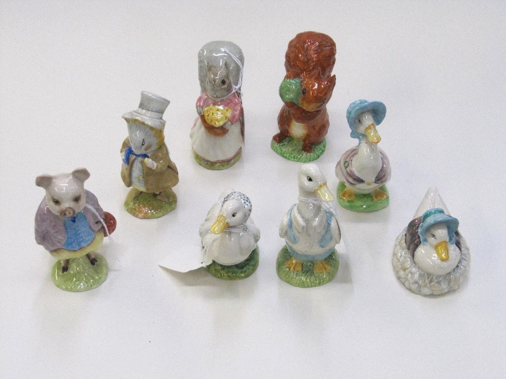 Appraisal: Eight Beswick Beatrix Potter figures to include 'Jemima Puddleduck made