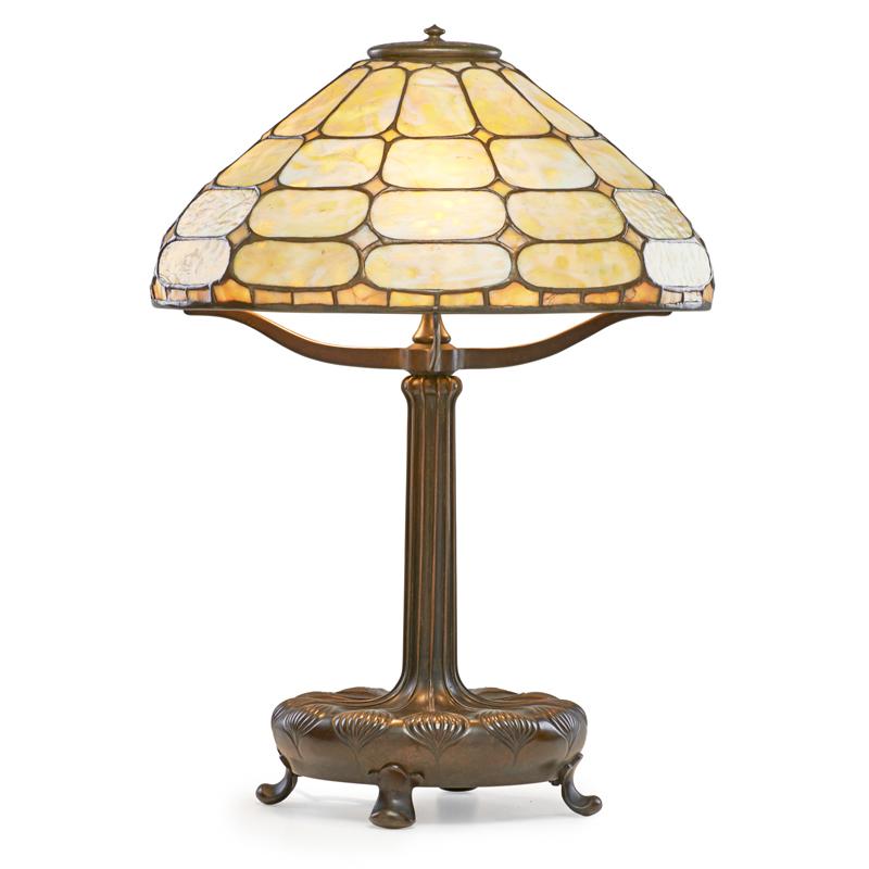 Appraisal: TIFFANY STUDIOS Colonial table lamp TIFFANY STUDIOS Table lamp Colonial