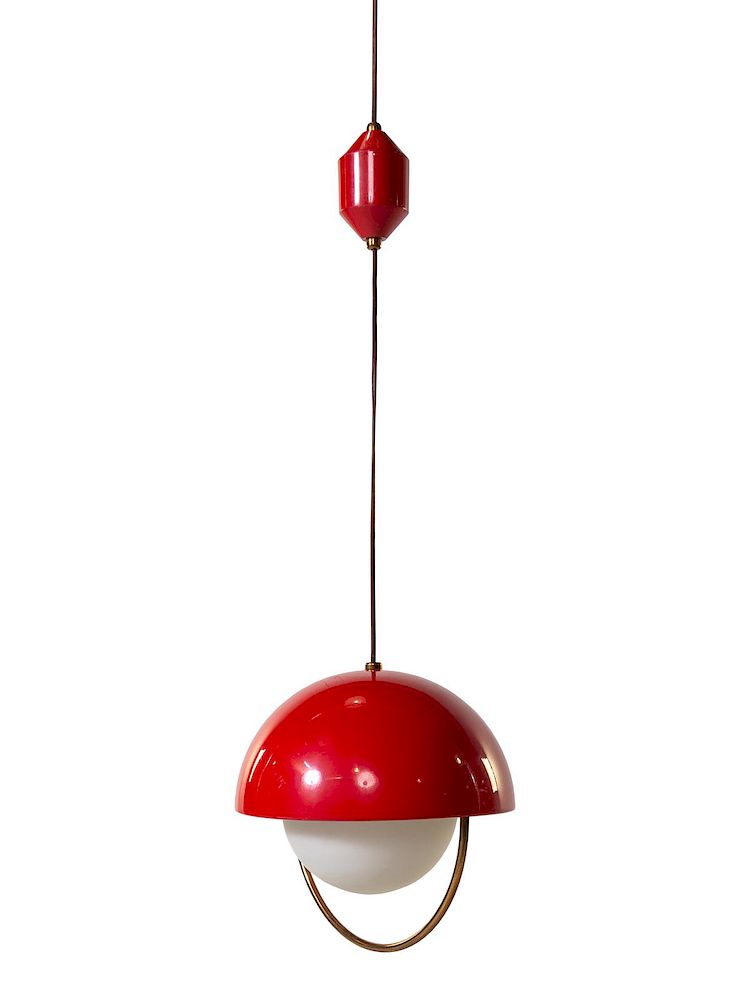 Appraisal: Stilnovo Italy Mid th century Adjustable Pendant light Stilnovo Italy