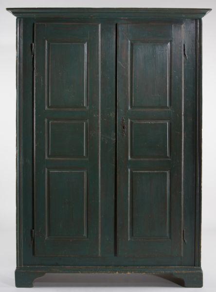 Appraisal: Canadian Painted Armoire ca pine with old but later blue