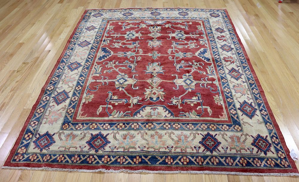 Appraisal: Vintage And Finely Hand Woven Kazak Carpet From a lower