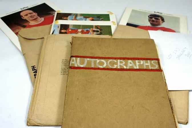 Appraisal: A good collection of Autographs - including Arsenal Chelsea Manchester