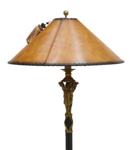 Appraisal: Maitland-Smith iron floor lamp late th c having rounded finial