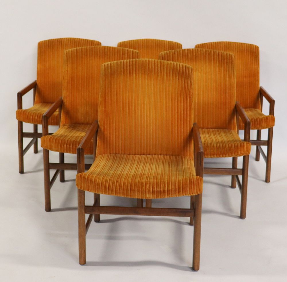 Appraisal: Midcentury Set Of Danish Modern Upholstered Chairs Nice lines and