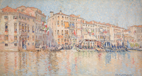 Appraisal: COOPER COLIN CAMPBELL American - Along a Venetian Canal gouache