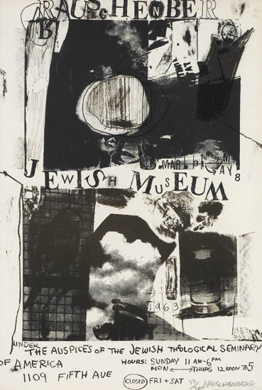 Appraisal: ROBERT RAUSCHENBERG Jewish Museum Poster Offset lithograph x mm x