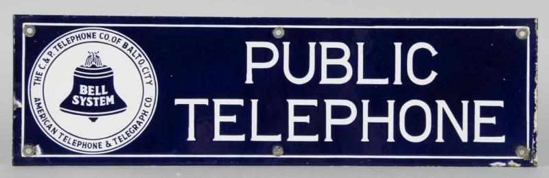 Appraisal: Lot of Porcelain Bell Telephone Public Signs Condition Very Good