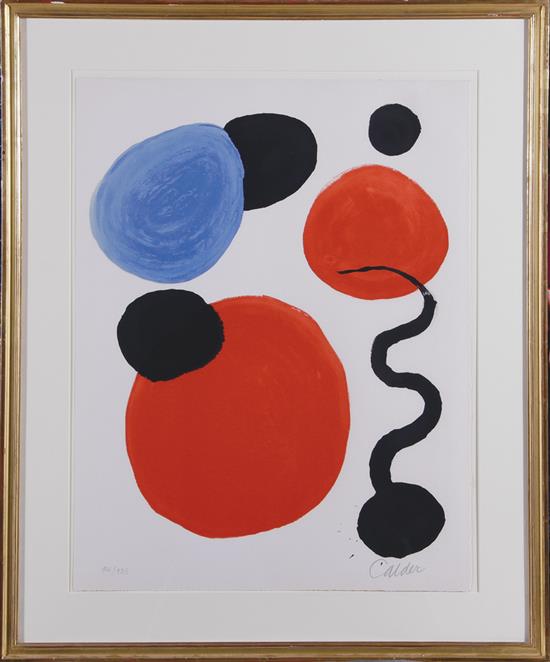 Appraisal: Alexander Calder New York - INSPIRATION lithograph framed signed numbered