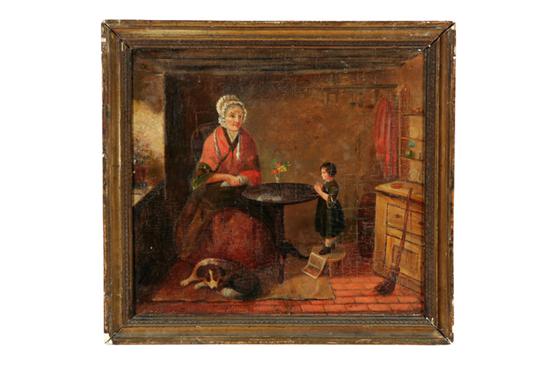 Appraisal: INTERIOR SCENE AMERICAN SCHOOL RD QUARTER- TH CENTURY Oil on