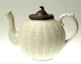 Appraisal: J DUDSON STONEWARE TEAPOT th CENTURY of globular form with