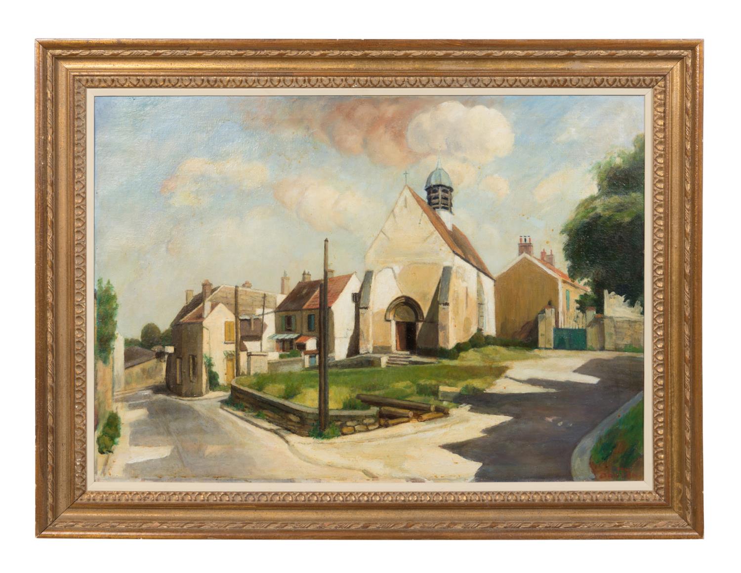 Appraisal: MC DANTON ST JOHN'S CHAPEL LANDSCAPE O C French School