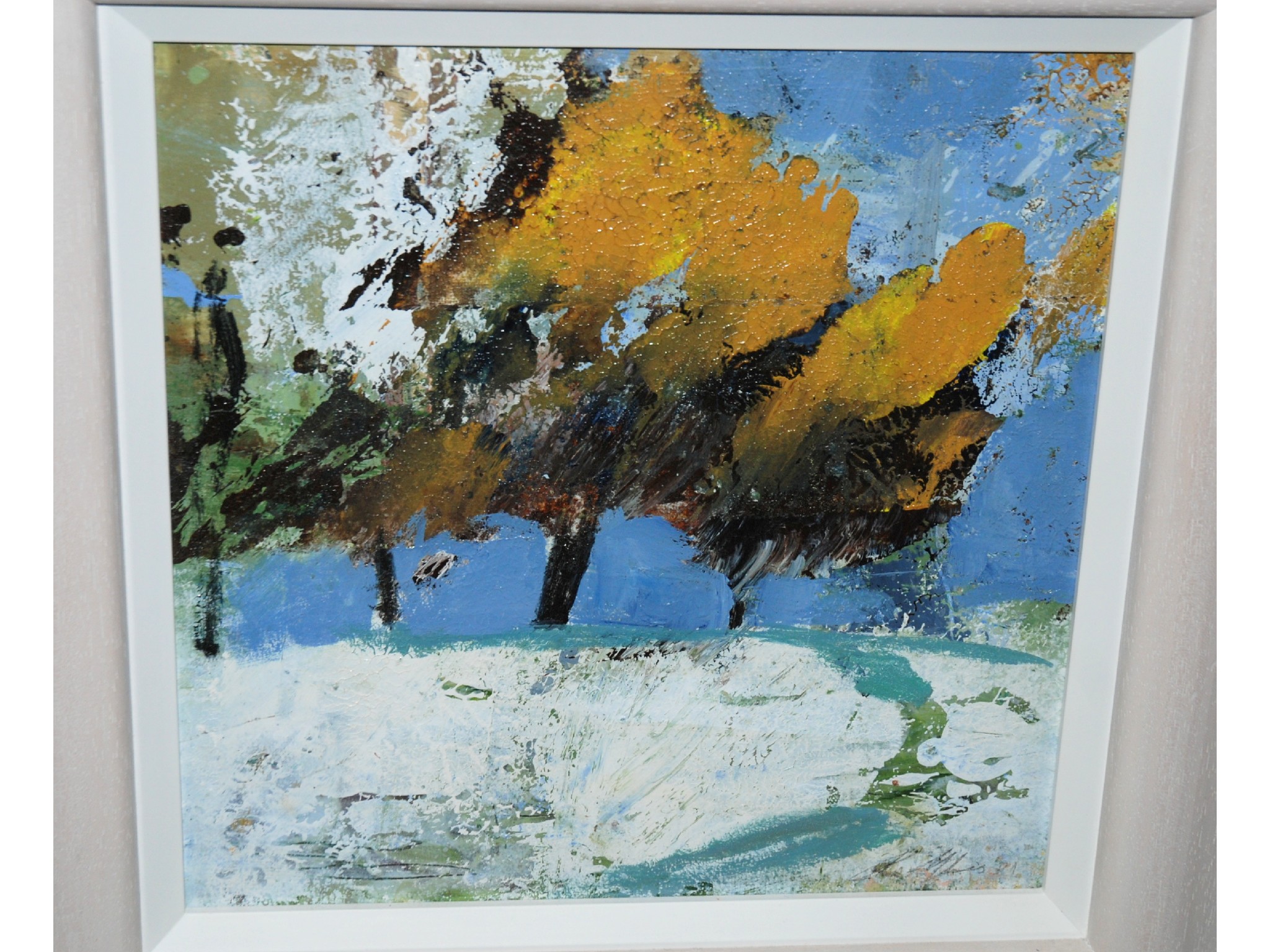 Appraisal: KIERAN MCINNES Autumn Tree Painting signed and dated oil and