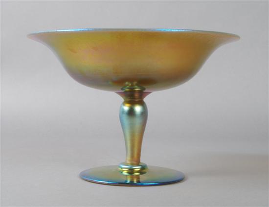 Appraisal: A Steuben Aurene Compote Diameter inches