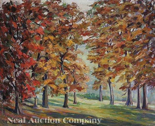 Appraisal: Virginia McLaws American Virginia - Autumn Landscape oil on canvas