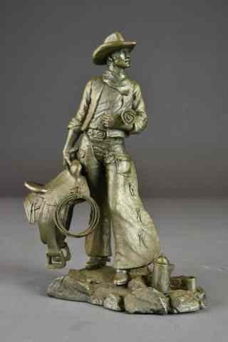 Appraisal: PEWTER WESTERN FIGURE BY PONTER- WRANGLERVery fine pewter figure ''The