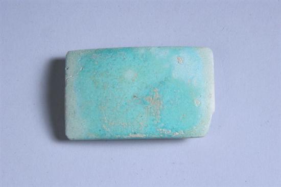 Appraisal: EGYPTIAN PYRAMID-FORM FAIENCE TILE circa B C - in x