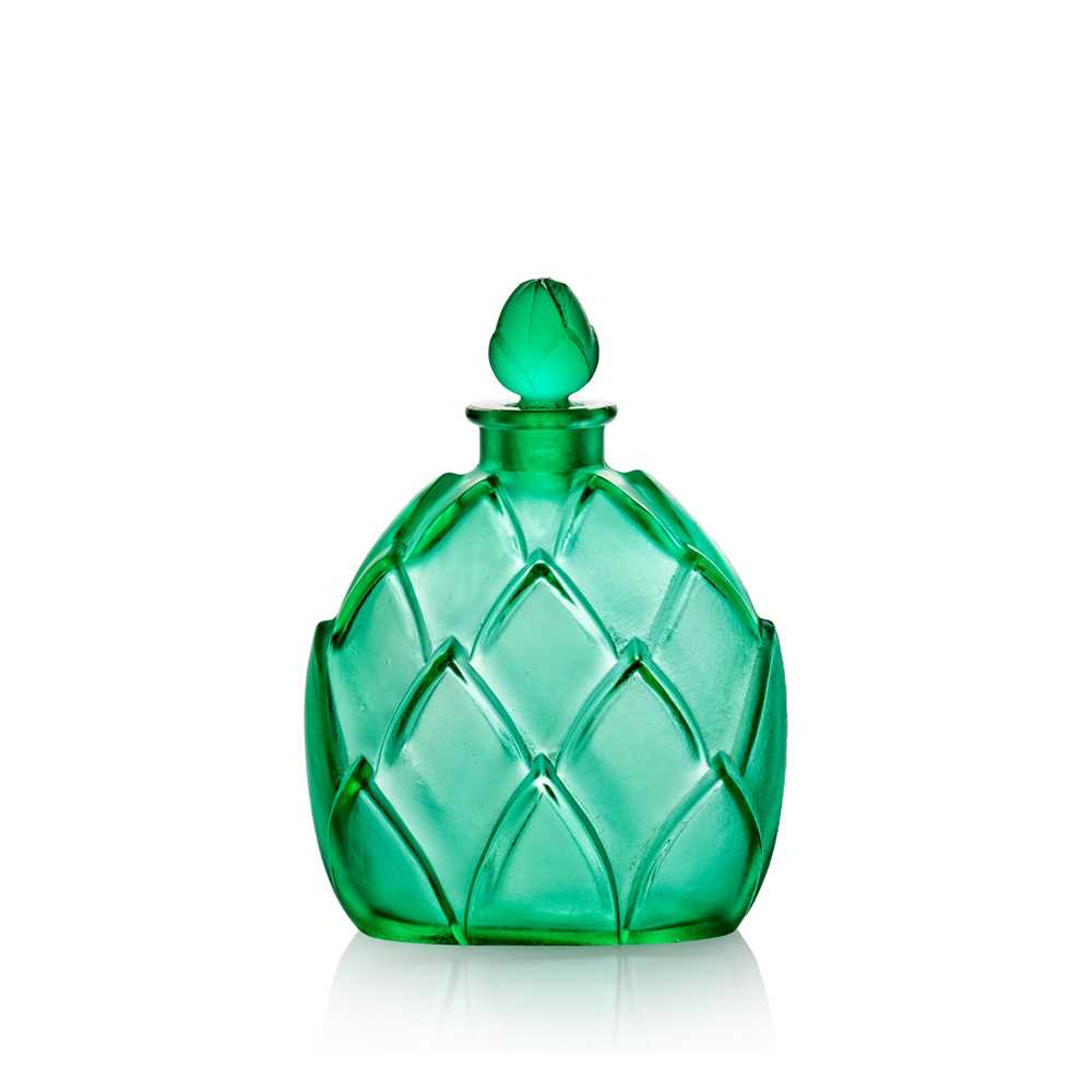 Appraisal: REN LALIQUE FRENCH - MARQUILA SCENT BOTTLE NO designed greenmoulded