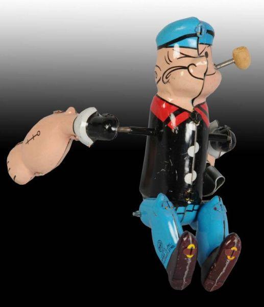 Appraisal: Linemar Mechanical Tumbling Popeye Wind-Up in O B Description Japanese