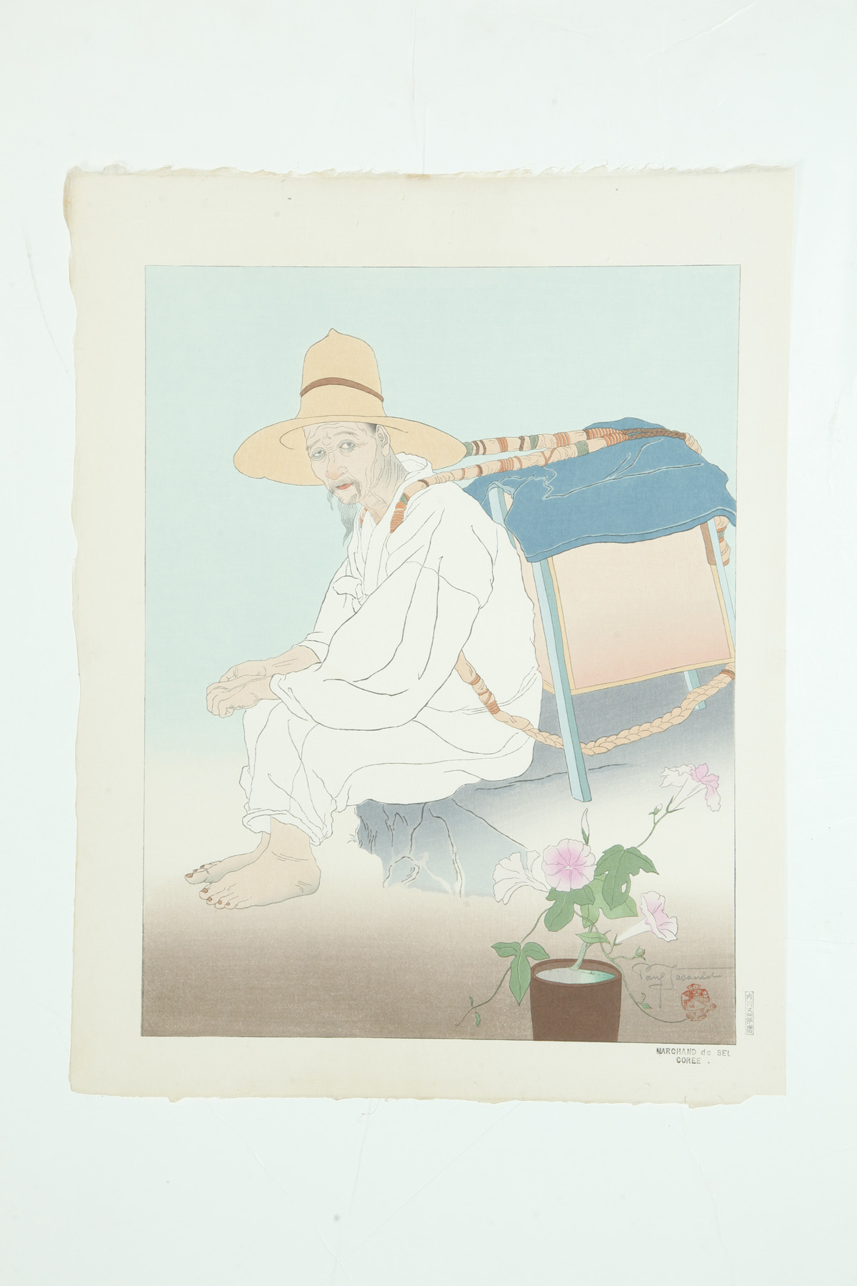 Appraisal: WOODBLOCK PRINT BY PAUL JACOULET FRANCE JAPAN - Marchand de