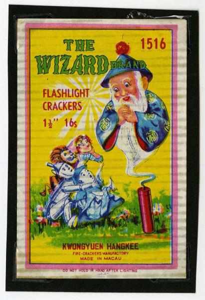 Appraisal: The Wizard -Pack Firecracker Label Class Manufactured by Kwongyuen Hangkee